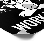 Niemand geeft meer om werken - Fitness Bunny Worko Poster (Hoek)