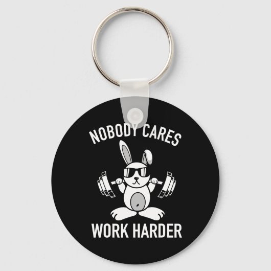 Niemand geeft meer om werken - Fitness Bunny Worko Sleutelhanger (Voorkant)