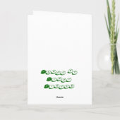 Niemand geeft om Bedhead Feestdagen Kaart (Achterkant)