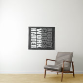 Niemand geeft om het werk Harder Motivatie Workout Wandkleed (In Situ (horizontaal))