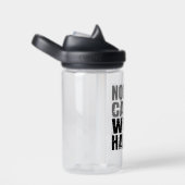 Niemand geeft om het werk Harder Motivatie Workout Waterfles (Rechts)