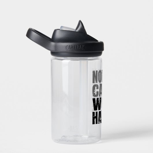 Niemand geeft om het werk Harder Motivatie Workout Waterfles (Rechts)