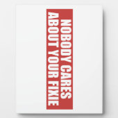 Niemand geeft om je fixie fotoplaat (Voorkant)