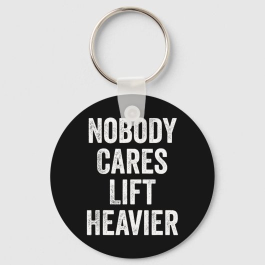 Niemand geeft om lift zwaardere fitnessruimte Body Sleutelhanger (Voorkant)