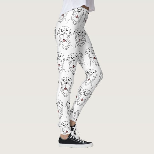 Niemand glimlacht als een pitbull Dog Fun Art Leggings (Rechts)