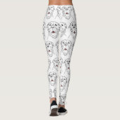 Niemand glimlacht als een pitbull Dog Fun Art Leggings (Achterkant)