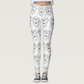 Niemand glimlacht als een pitbull Dog Fun Art Leggings (Voorkant)