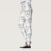Niemand glimlacht als een pitbull Dog Fun Art Leggings (Links)