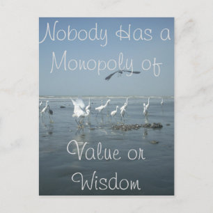 Niemand heeft een Monopoly of Wisdom Briefkaart