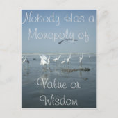 Niemand heeft een Monopoly of Wisdom Briefkaart (Voorkant)