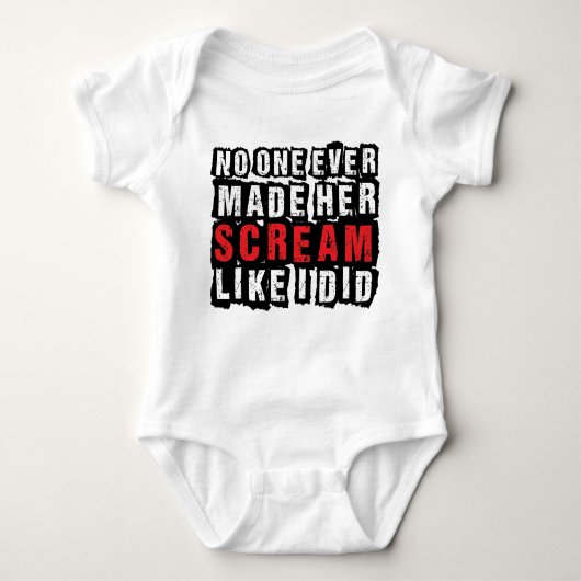 Niemand heeft haar ooit laten gillen zoals ik deed romper (Voorkant)