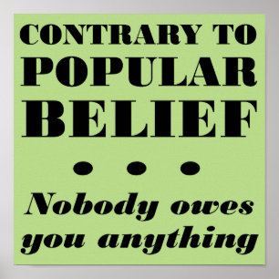 Niemand heeft je iets grappigs Poster-gebarentaal Poster