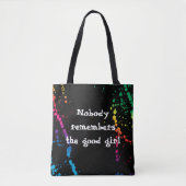 [Niemand herinnert zich goed meisje] Verf Splatter Tote Bag (Voorkant)
