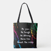 [Niemand herinnert zich goed meisje] Verf Splatter Tote Bag (Achterkant)