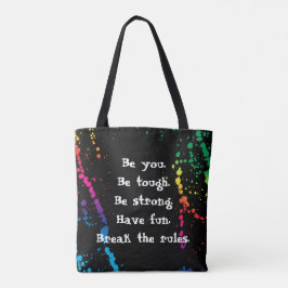 [Niemand herinnert zich goed meisje] Verf Splatter Tote Bag