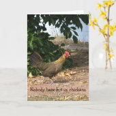 Niemand hier, behalve ons kippen Wenskaart Kaart (Gele Bloem)