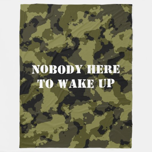Niemand hier is wakker fleece deken (Voorkant)