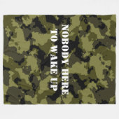 Niemand hier is wakker fleece deken (Voorkant (Horizontaal))