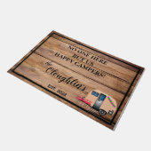 Niemand hier, maar onze Happy Campers wood familie Deurmat (Schuin)