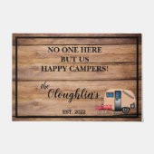 Niemand hier, maar onze Happy Campers wood familie Deurmat (Voorkant)