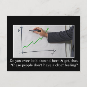 Niemand hier weet wat ze doen briefkaart