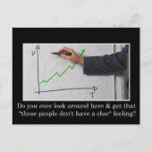 Niemand hier weet wat ze doen briefkaart (Voorkant)