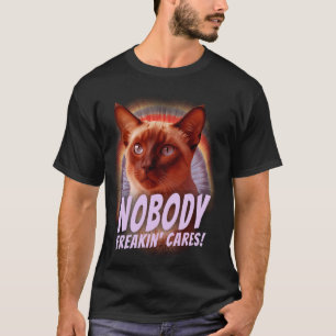 Niemand houdt van Cat Funny Retro Dierenvriend T-shirt