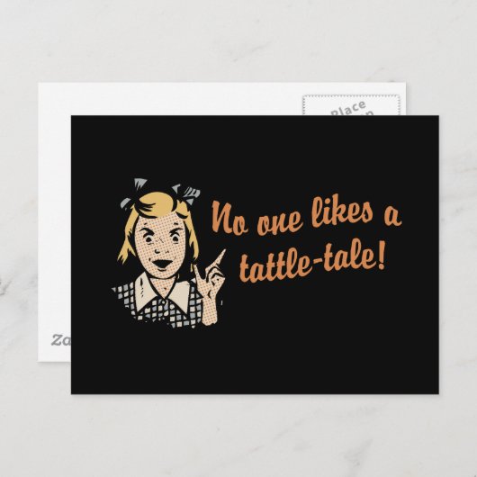 Niemand houdt van een Tattle Tale Briefkaart (Voorkant / Achterkant)