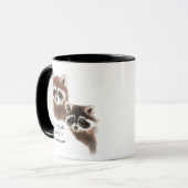 Niemand houdt van familie, Cute Raccoon Animal Mok (Voorkant links)