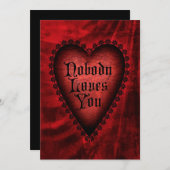 Niemand houdt van je uitnodiging (Voorkant / Achterkant)