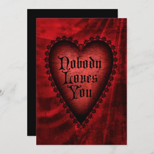 Niemand houdt van je uitnodiging (Voorkant / Achterkant)