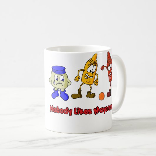 Niemand houdt van Mayonnaise Koffiemok (Voorkant rechts)
