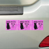 Niemand houdt van mij als mijn kat bumpersticker (Op auto)