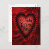 Niemand houdt van u Gotisch Valentijn Feestdagenkaart (Voorkant / Achterkant)