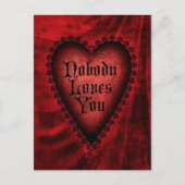 Niemand houdt van u Gotisch Valentijn Feestdagenkaart (Voorkant)