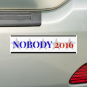 Niemand in 2016 bumpersticker (Op auto)