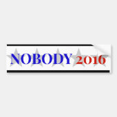 Niemand in 2016 bumpersticker (Voorkant)