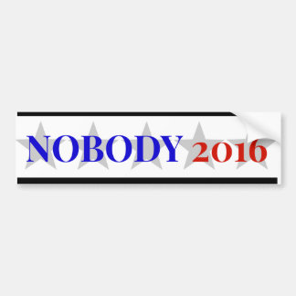 Niemand in 2016 bumpersticker