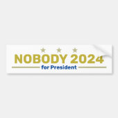 Niemand in 2024 bumpersticker (Voorkant)