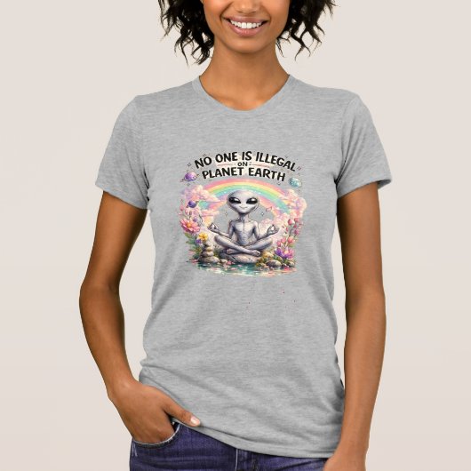 NIEMAND IS ILLEGAAL OP DE AARDE T-SHIRT (Voorkant)