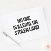 Niemand is illegaal op gestolen grond rechthoekige sticker (Envelop)