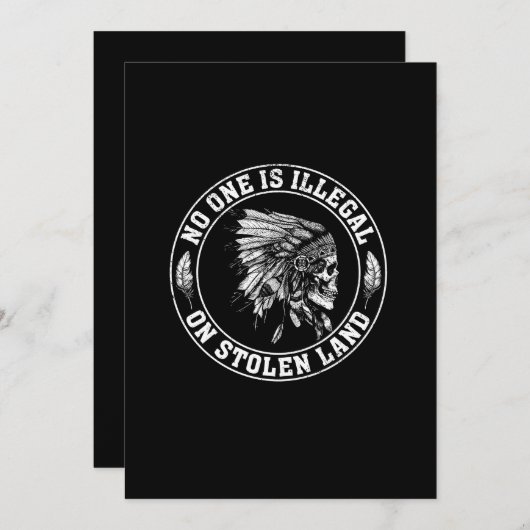 Niemand is illegaal op gestolen land in Amerika Save The Date (Voorkant / Achterkant)