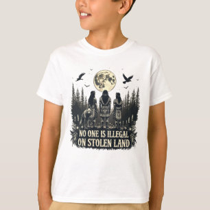 Niemand is illegaal op gestolen land Native Americ T-shirt
