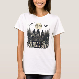 Niemand is illegaal op gestolen land Native Americ T-shirt