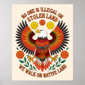 Niemand is illegaal op gestolen land poster (Voorkant)