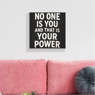 Niemand is jij canvas afdruk