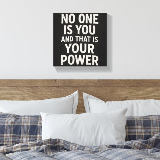 Niemand is jij canvas afdruk (Insitu (Slaapkamer))