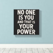 Niemand is jij canvas afdruk (Insitu (Houten vloer))