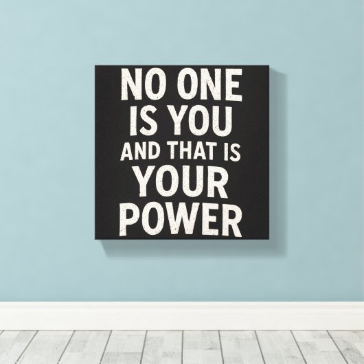 Niemand is jij canvas afdruk (Insitu (Houten vloer))