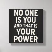 Niemand is jij canvas afdruk (Voorkant)